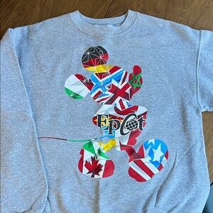 Gray Epcot Disney Parks crewneck